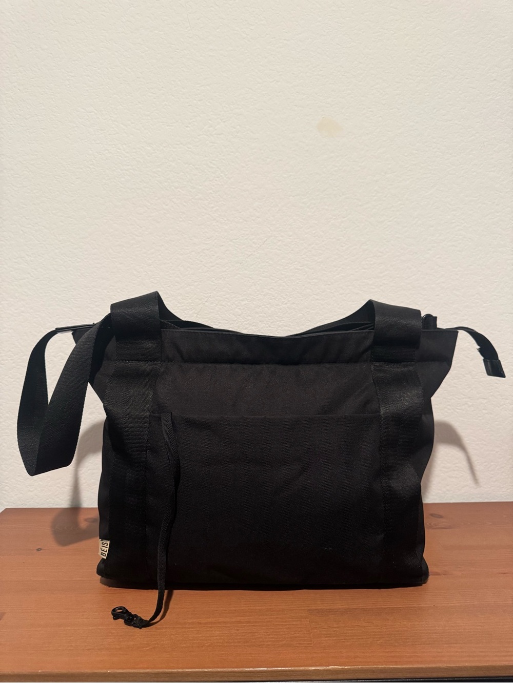 BEIS Black Everyday Tote with Adjustable Shoulder Strap